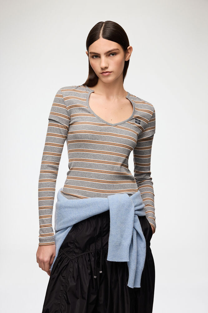 Long-sleeve Top in Stripe, Paloma