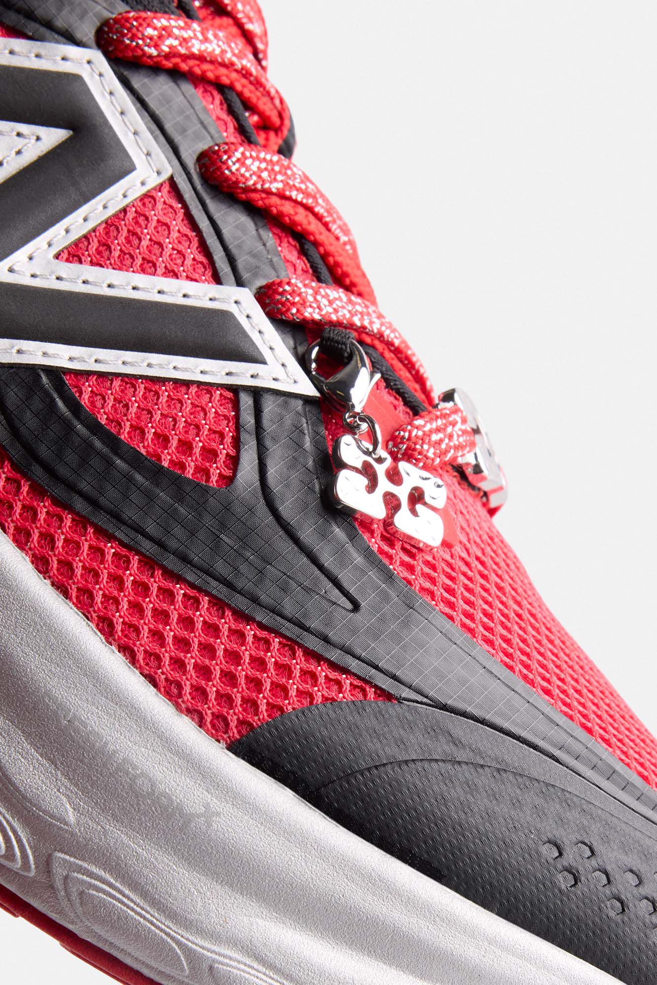 GANNI x New Balance Red FFT Trainers, Recycled Polyester, in colour Racing Red - 2 - GANNI