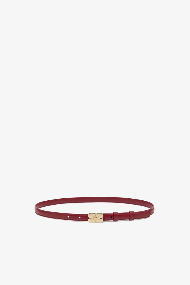 Kat Belt Small in Red, Red Dahlia
