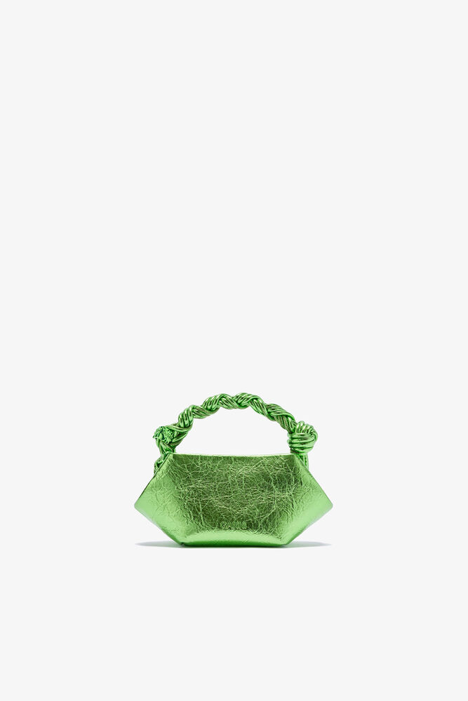 Mini Bou Bag in Metallic, Greenery
