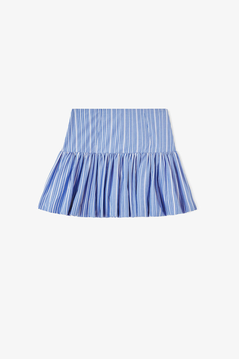 Jupe à rayures bleues, Organic Cotton, in colour Nouvean Navy - 1 - GANNI