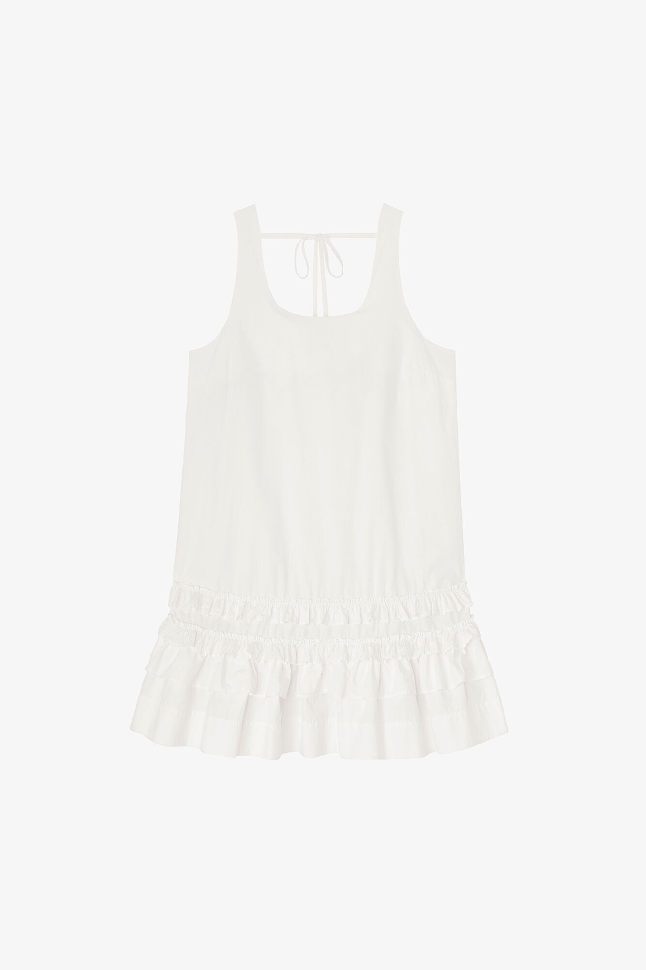 ホワイト コットン ドレス, Organic Cotton, in colour Bright White - 1 - GANNI