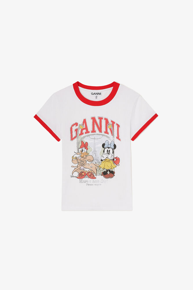 Baby Fit T-shirt with Minnie Mouse & Daisy Duck, Bright White