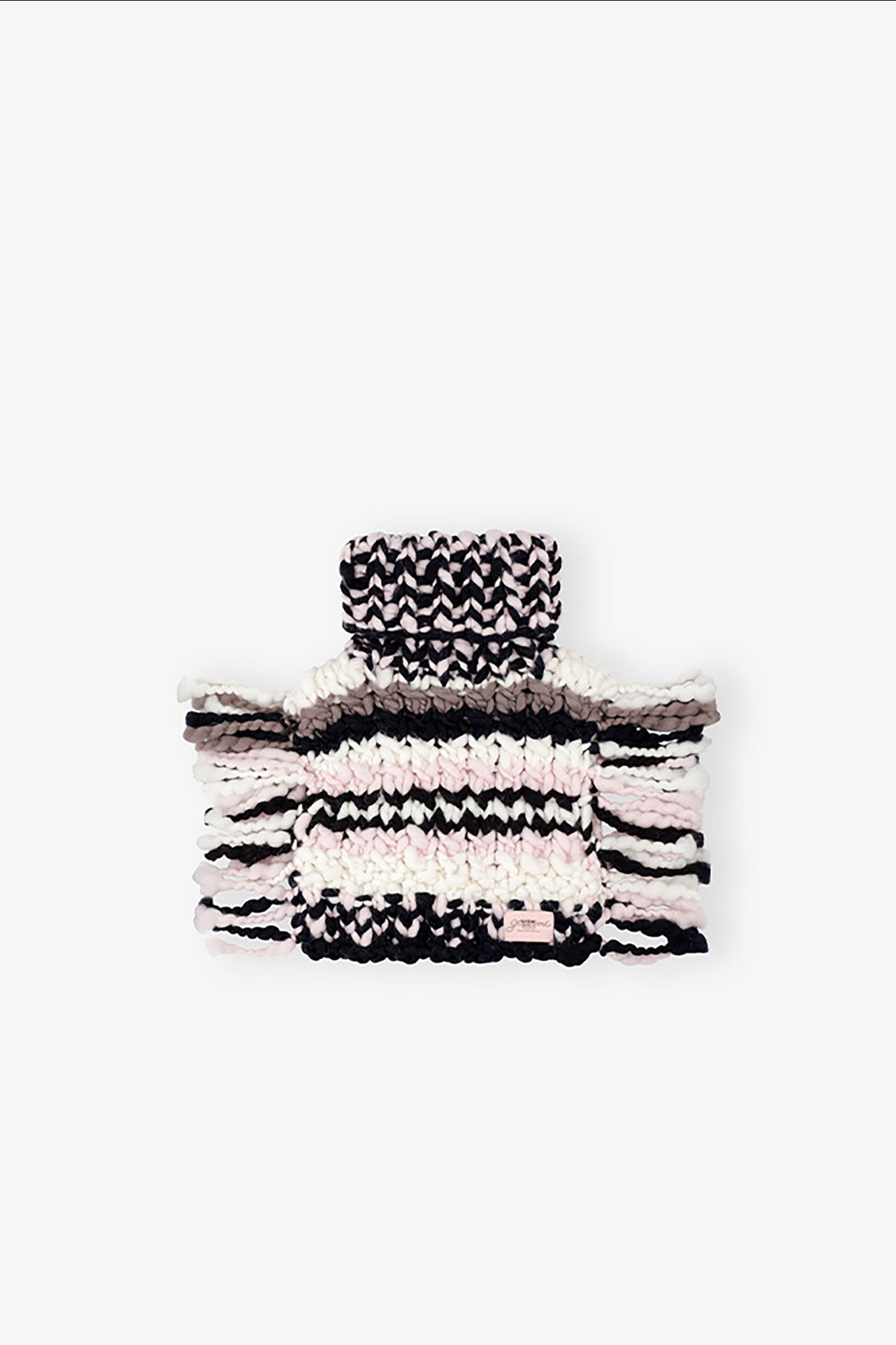 Multicolor Hand-Knit Neckwarmer, Wool, in colour Multicolour - 1 - GANNI
