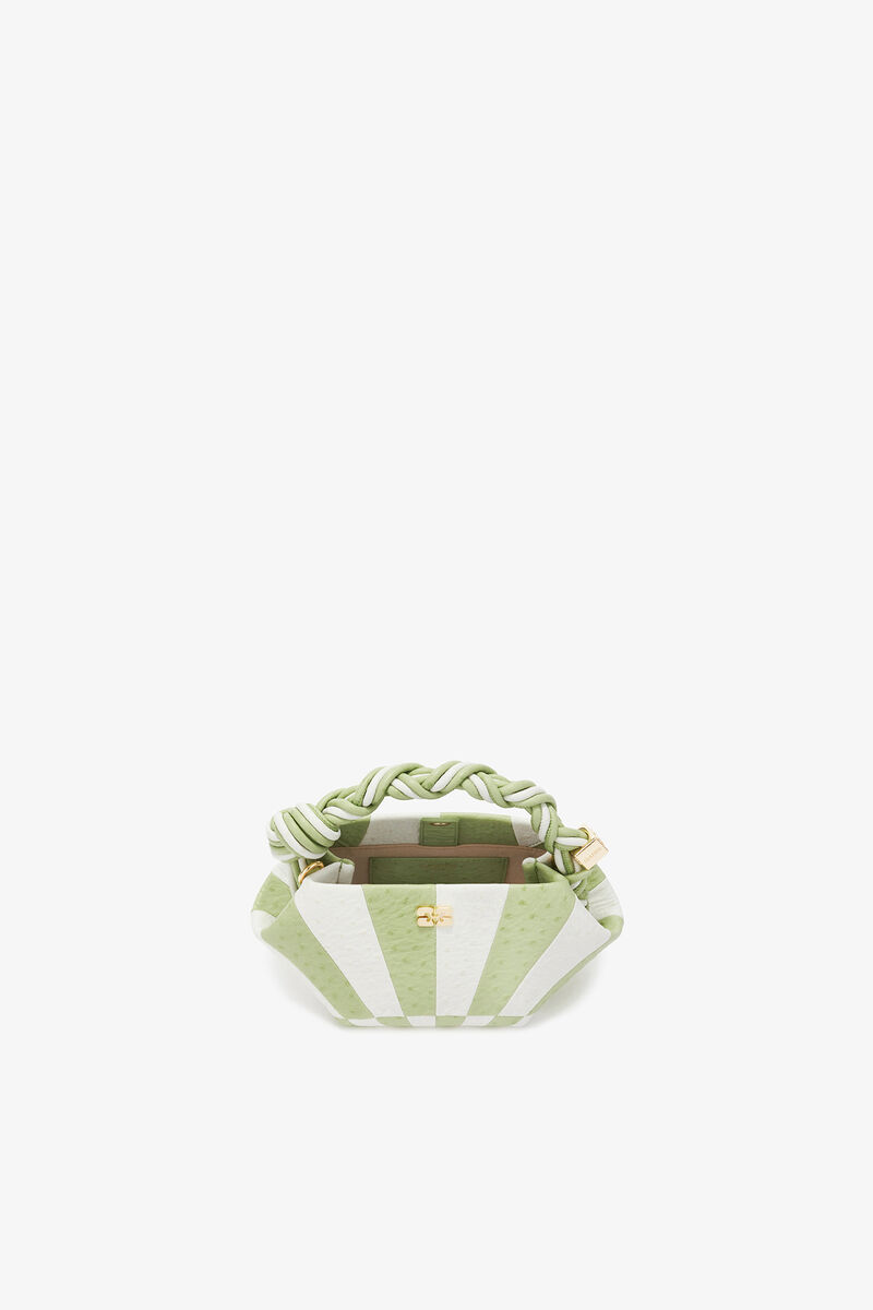 Mini Bou Bag in Green Circus, Recycled Polyester, in colour Lily Green - 3 - GANNI