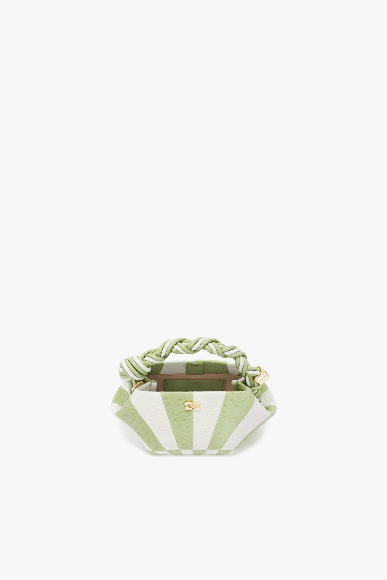 Mini Bou Bag in Green Circus, Recycled Polyester, in colour Lily Green - 3 - GANNI