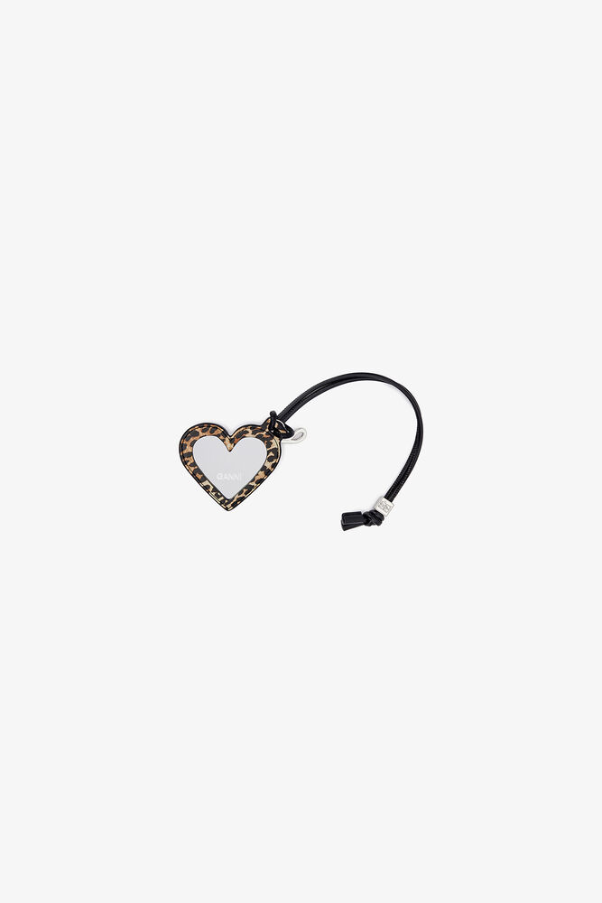 Bou Heart Mirror in Leopard, Leopard