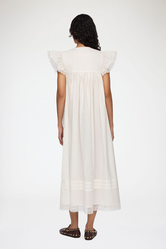 Dress in White Cotton, Bright White