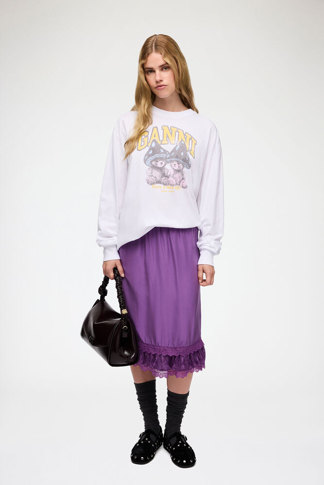Skirt in Purple Silk, Bright Violet