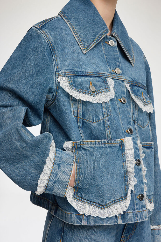 Jacket in Rigid Denim, Dark Blue Vintage