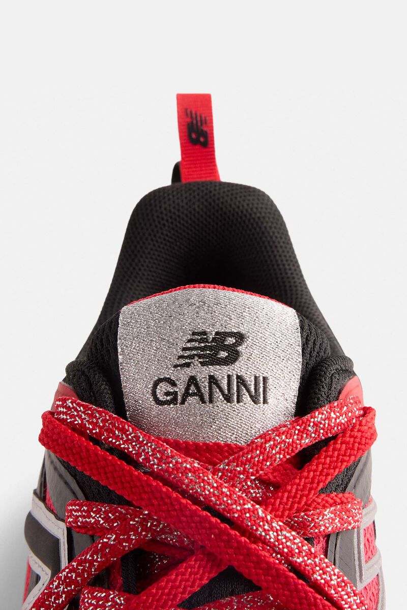 GANNI x New Balance Red FFT Trainers, Recycled Polyester, in colour Racing Red - 9 - GANNI