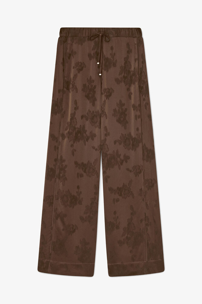 Pants in Brown Satin, Demitasse
