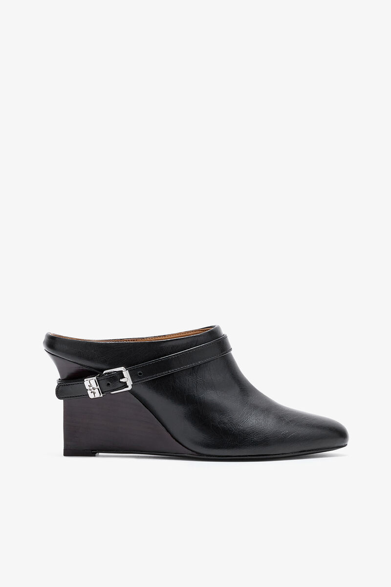 Kat smala mules i svart, Polyurethane, in colour Black - 1 - GANNI