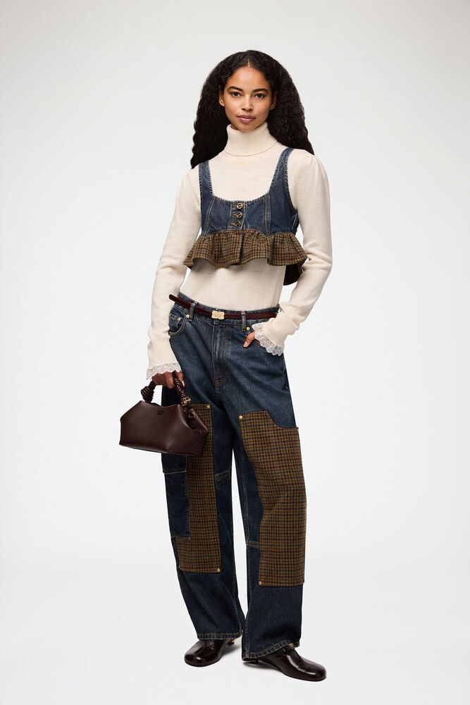 Small Bou Bag in Grained Brown, Chicory Coffee