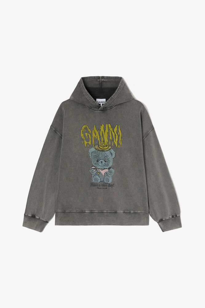 Vintage Wash Hoodie, Black Washed