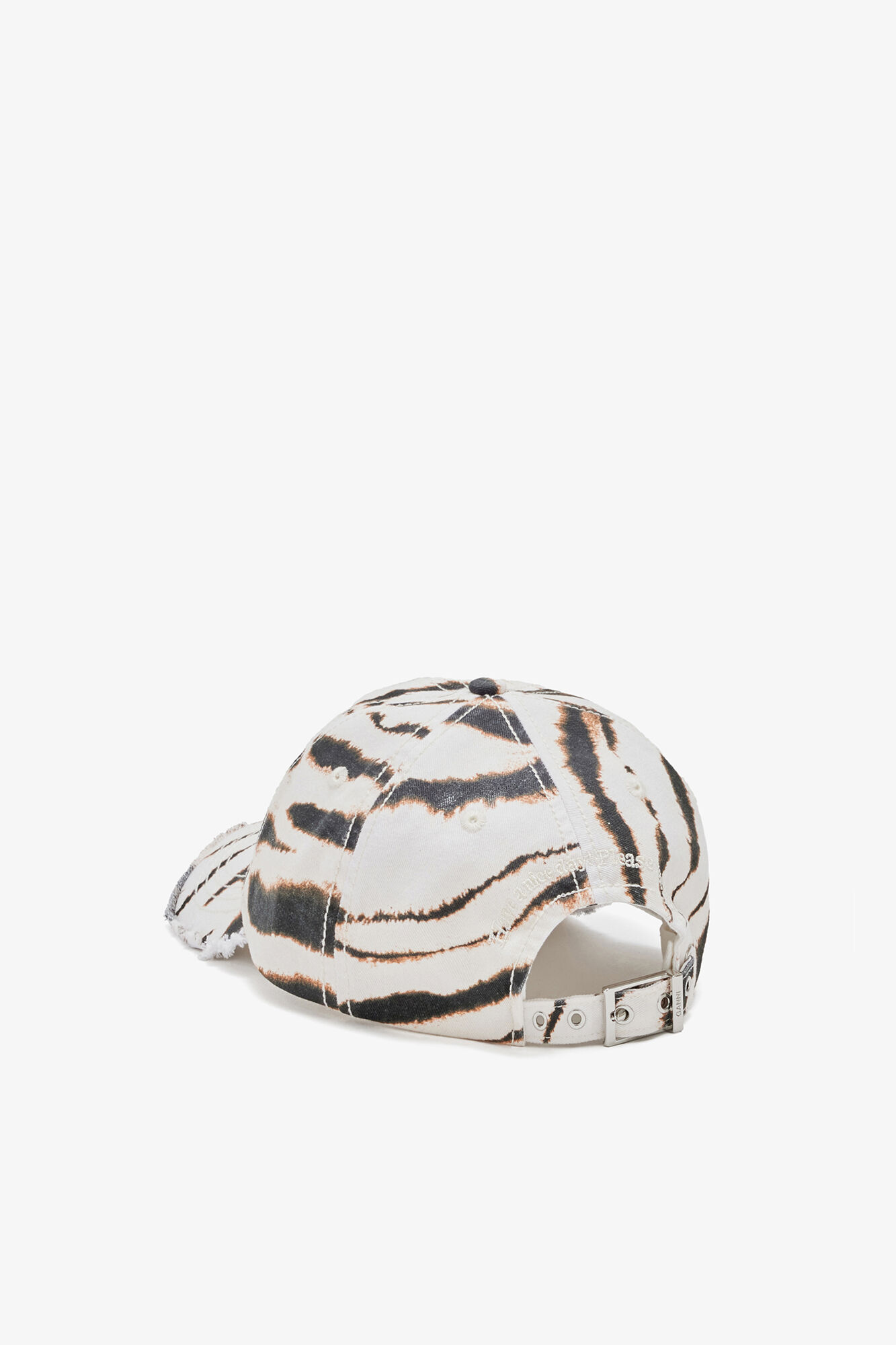 Cap in Washed Cotton, Organic Cotton, in colour Egret - 2 - GANNI