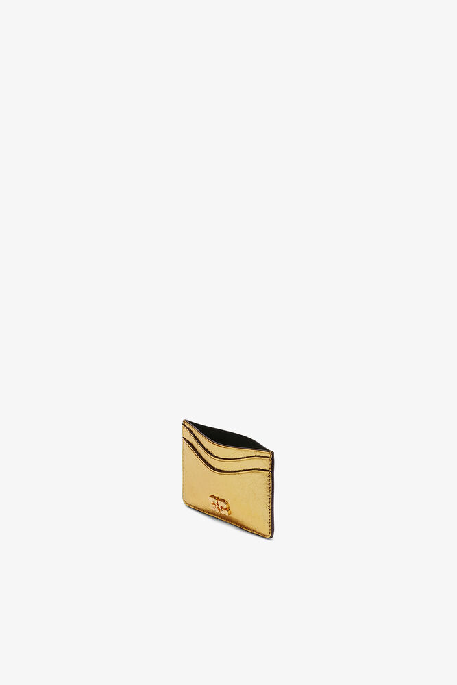 Bou Card Holder in Metallic, Gold