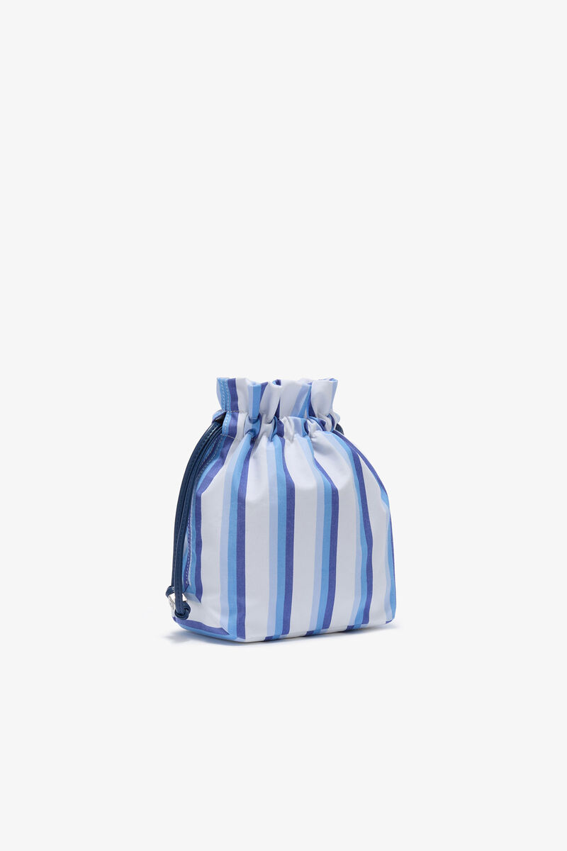 Pouch Paris GANNI Club, Organic Cotton, in colour Silver Lake Blue - 2 - GANNI