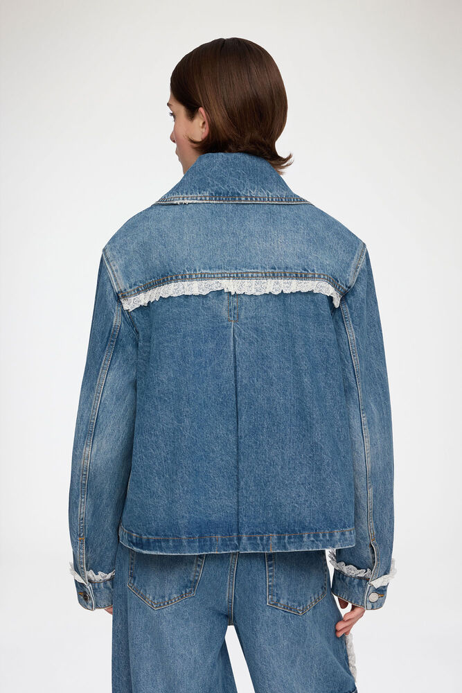Jacket in Rigid Denim, Dark Blue Vintage