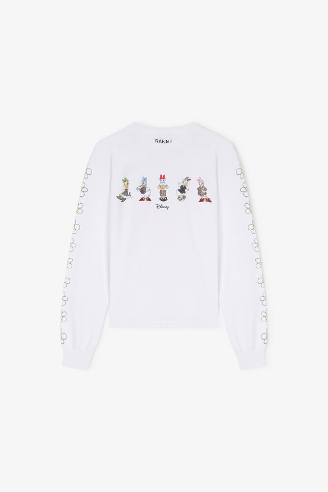 Daisy Duck White Long-sleeve T-shirt, Bright White