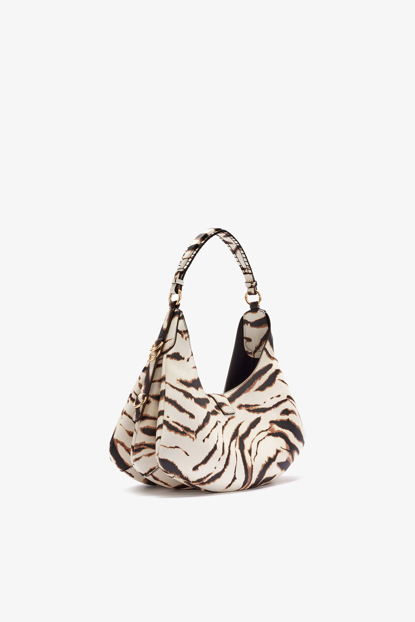 Small Kat Bag in Zebra, Recycled Polyester, in colour Egret - 2 - GANNI