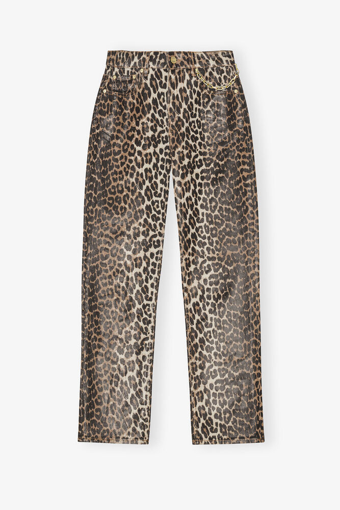 Leopard Foil Carri Jeans, Leopard