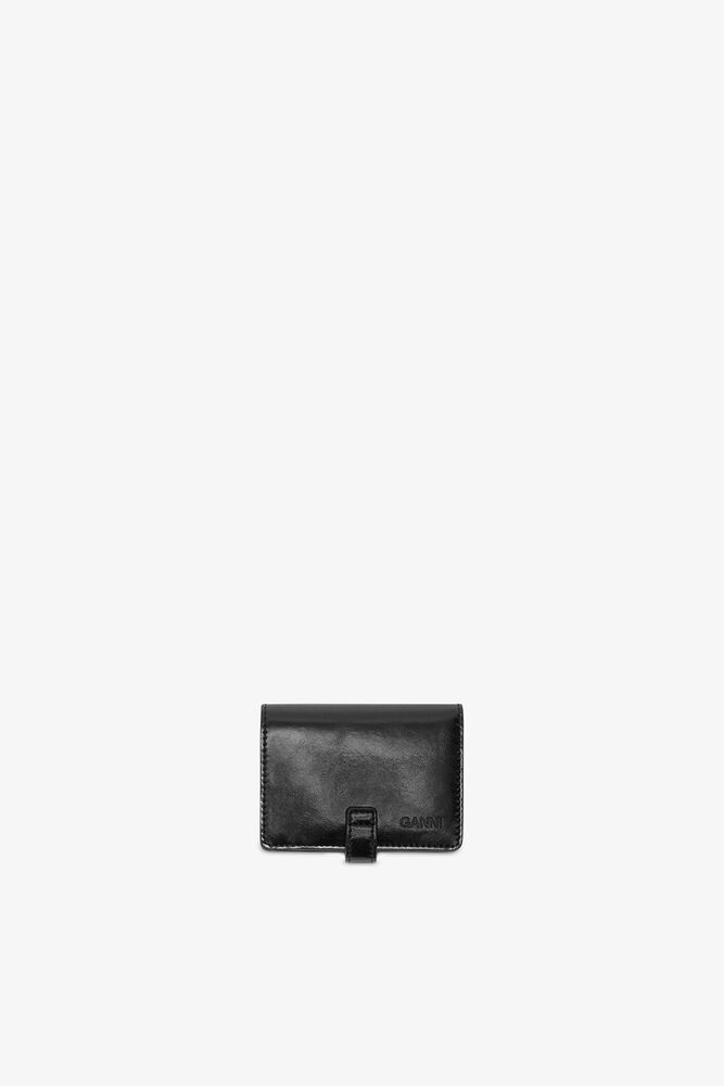 Sue Slim Card Holder in Black, Black