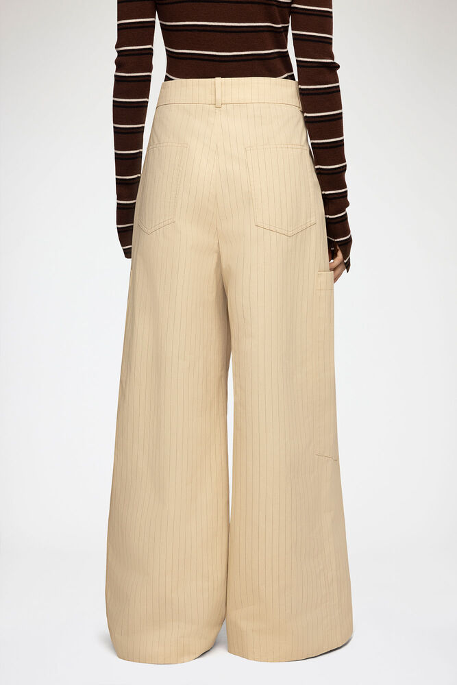 Hose aus beigem Anzugstoff, Summer Sand
