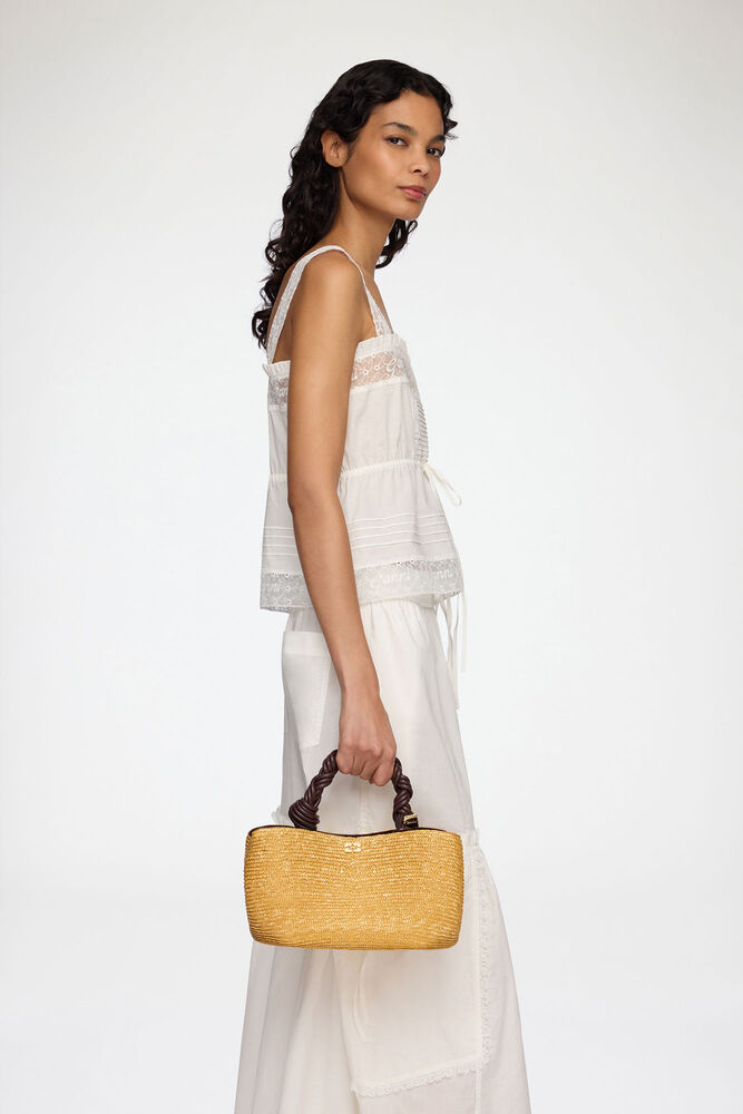 Small Bou Bag in Straw, Italian Straw