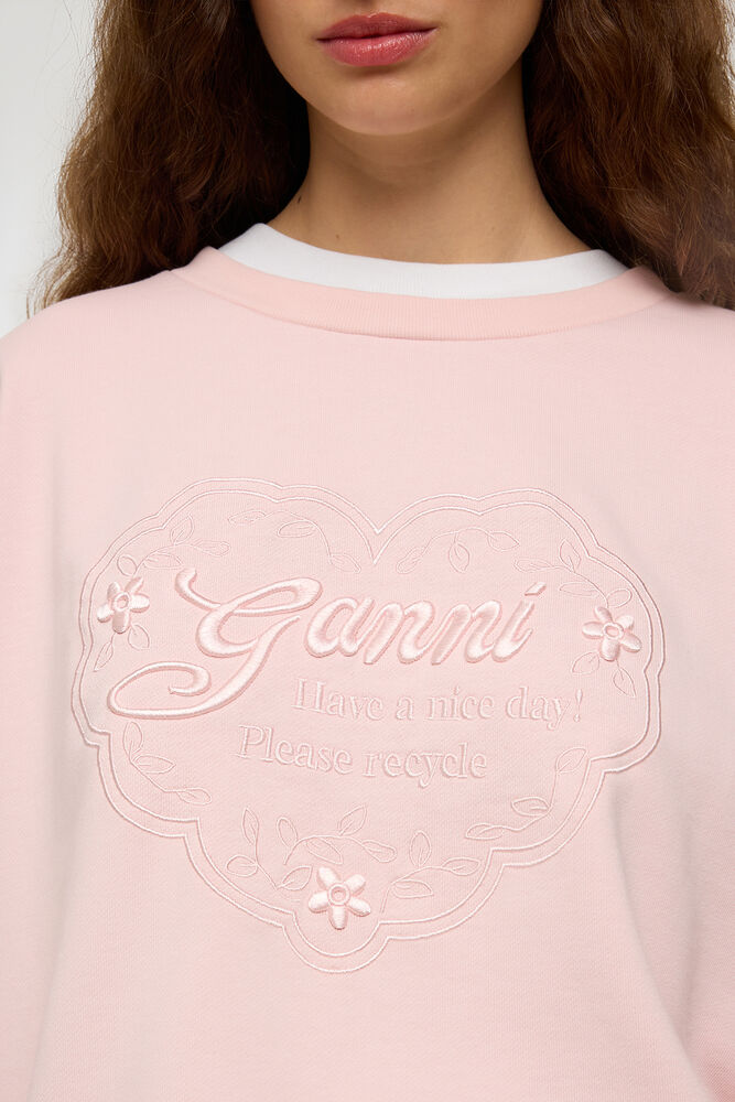 Sweatshirt with Pink Heart, Chalk Pink