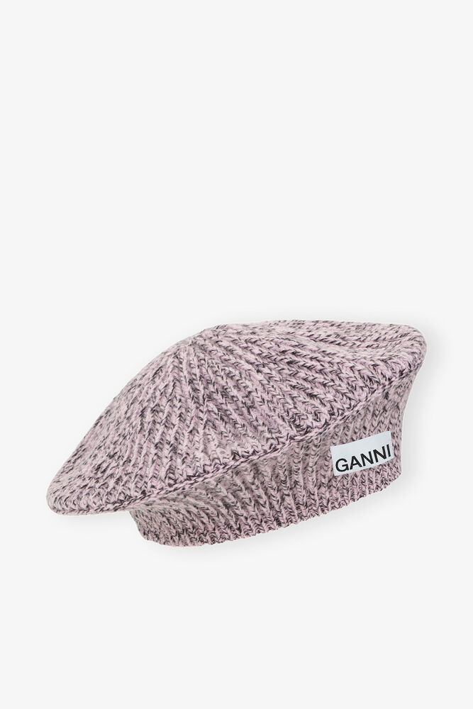 Wool Beret, Lilac Sachet