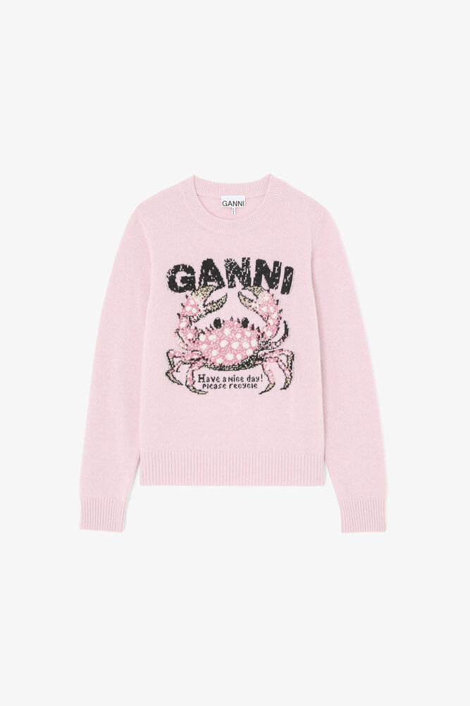 Jumper with Crab, Chalk Pink