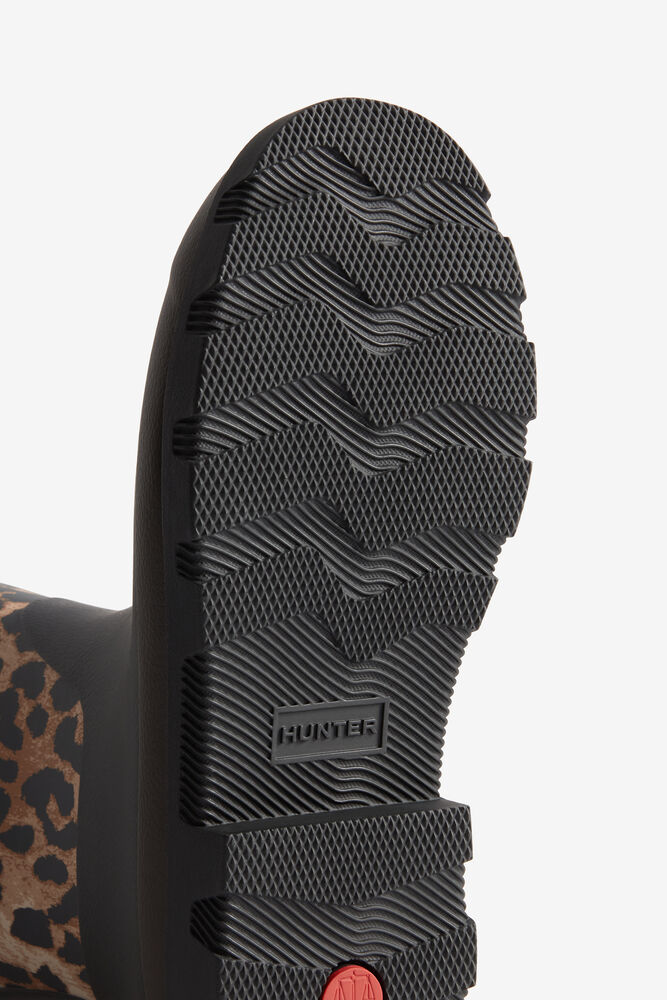 Downpour Tall Boots in Leopard, Almond Milk