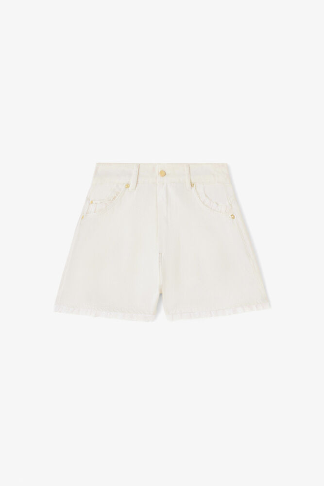 Shorts in White Denim, Bright White