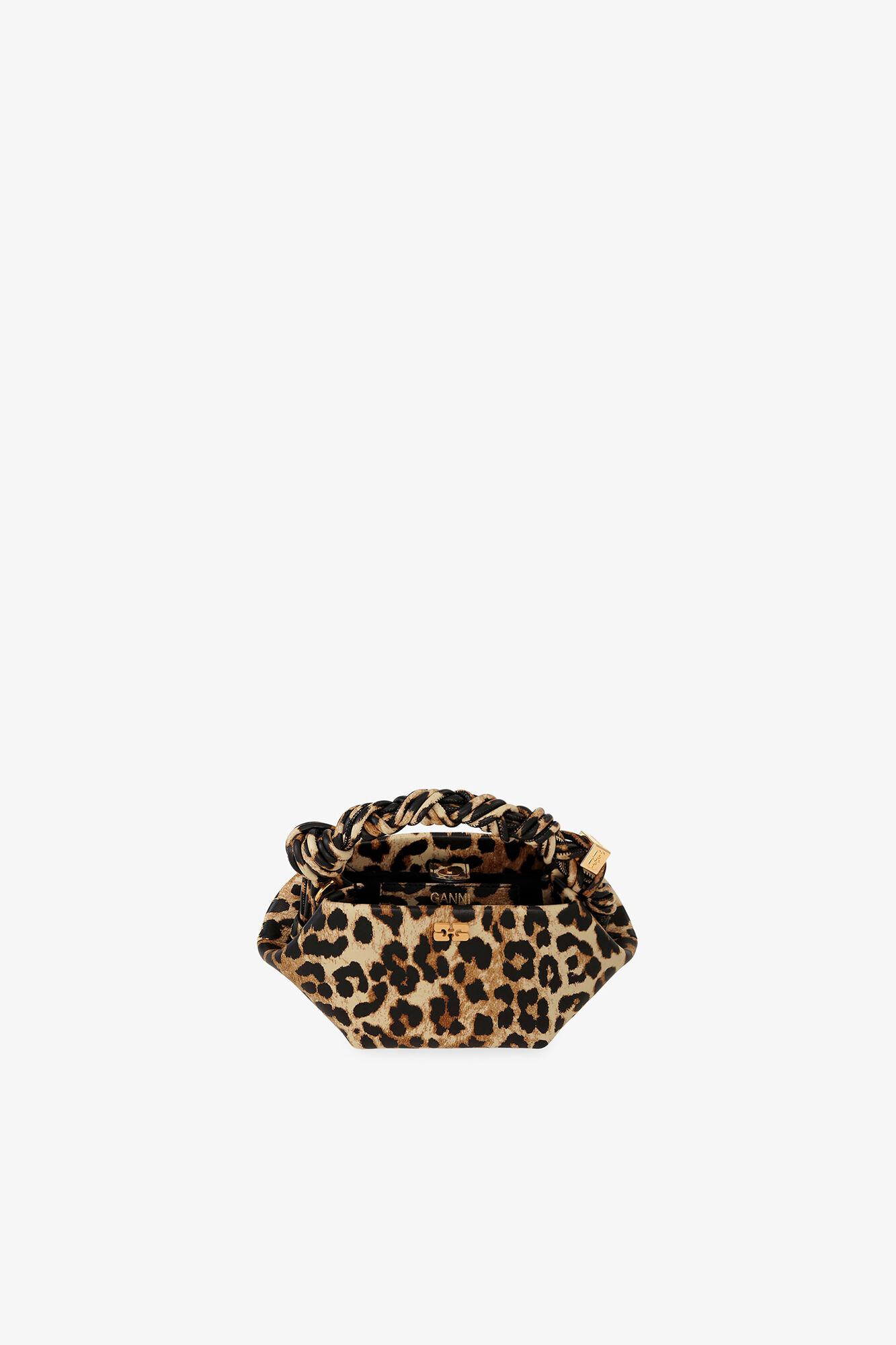 Mini Bou Bag in Leopard, Recycled Leather, in colour Leopard - 3 - GANNI
