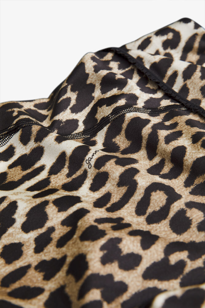 Ruffle-Trim MR Tight in Leopard, Multicolour