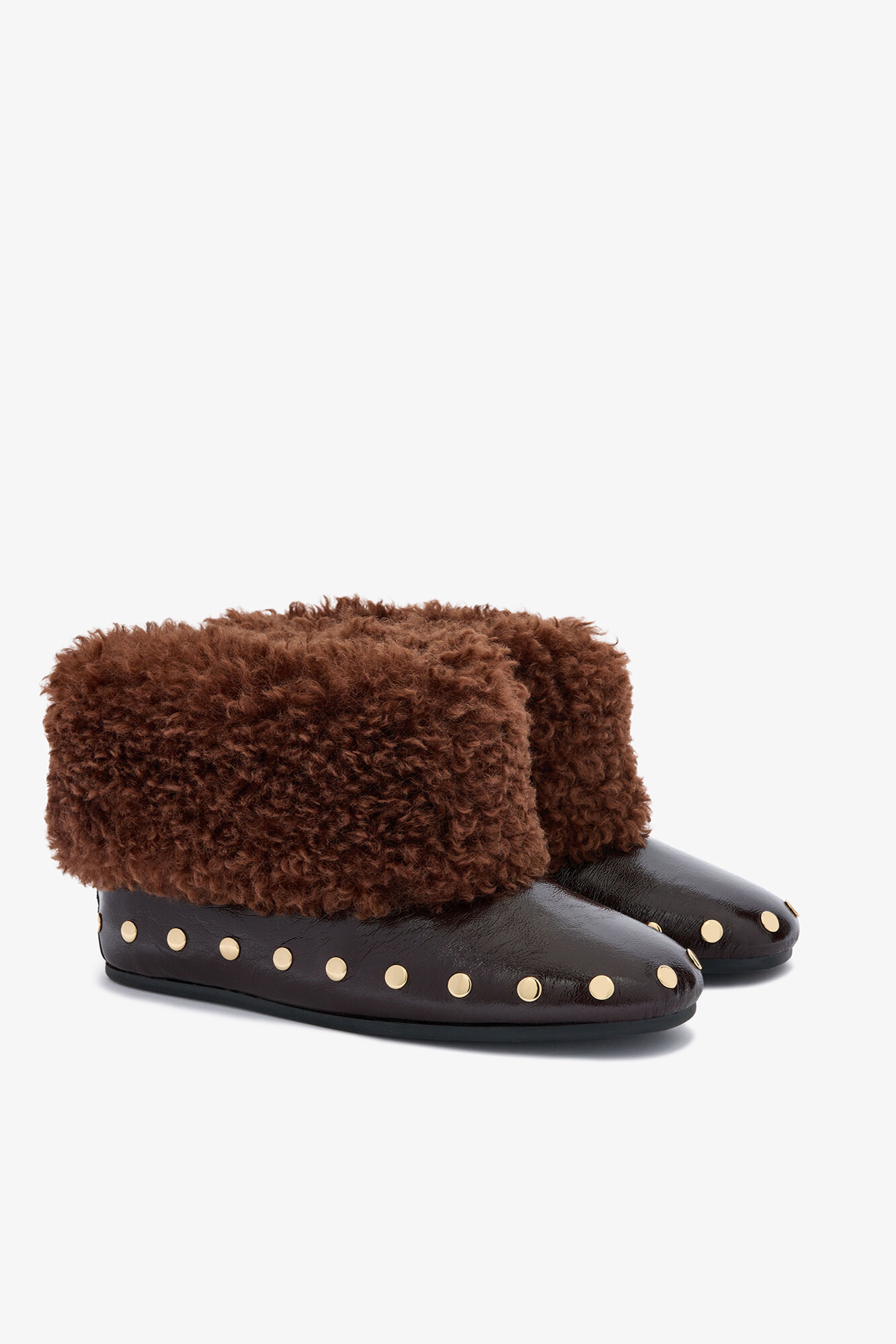 Jenny Low Boot in Brown, Polyester, in colour Demitasse - 2 - GANNI