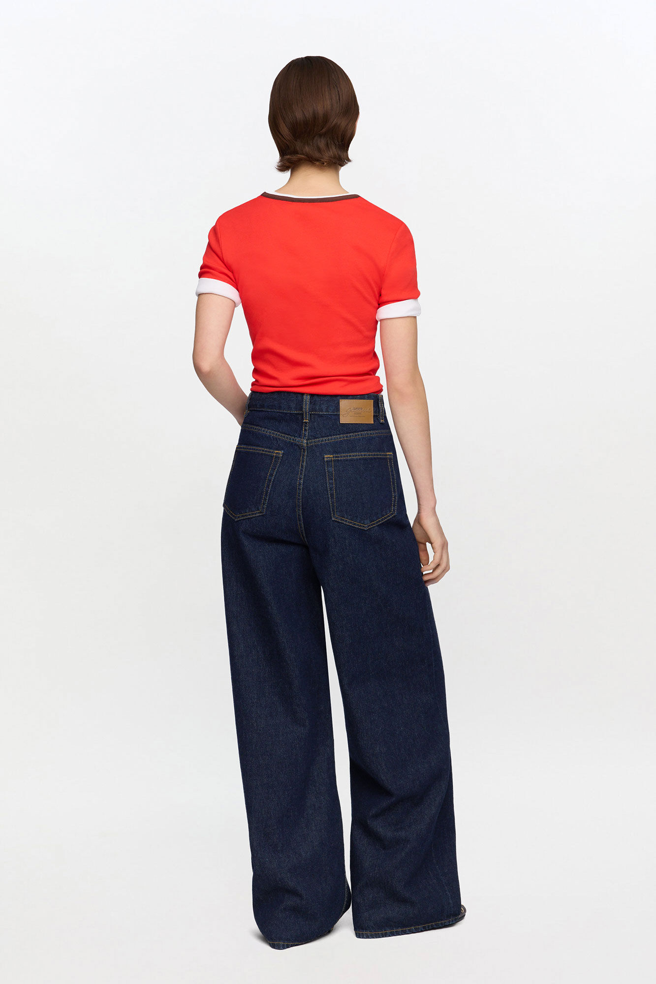 Lari Jeans in Dark Rinse Denim, Organic Cotton, in colour Rinse - 2 - GANNI