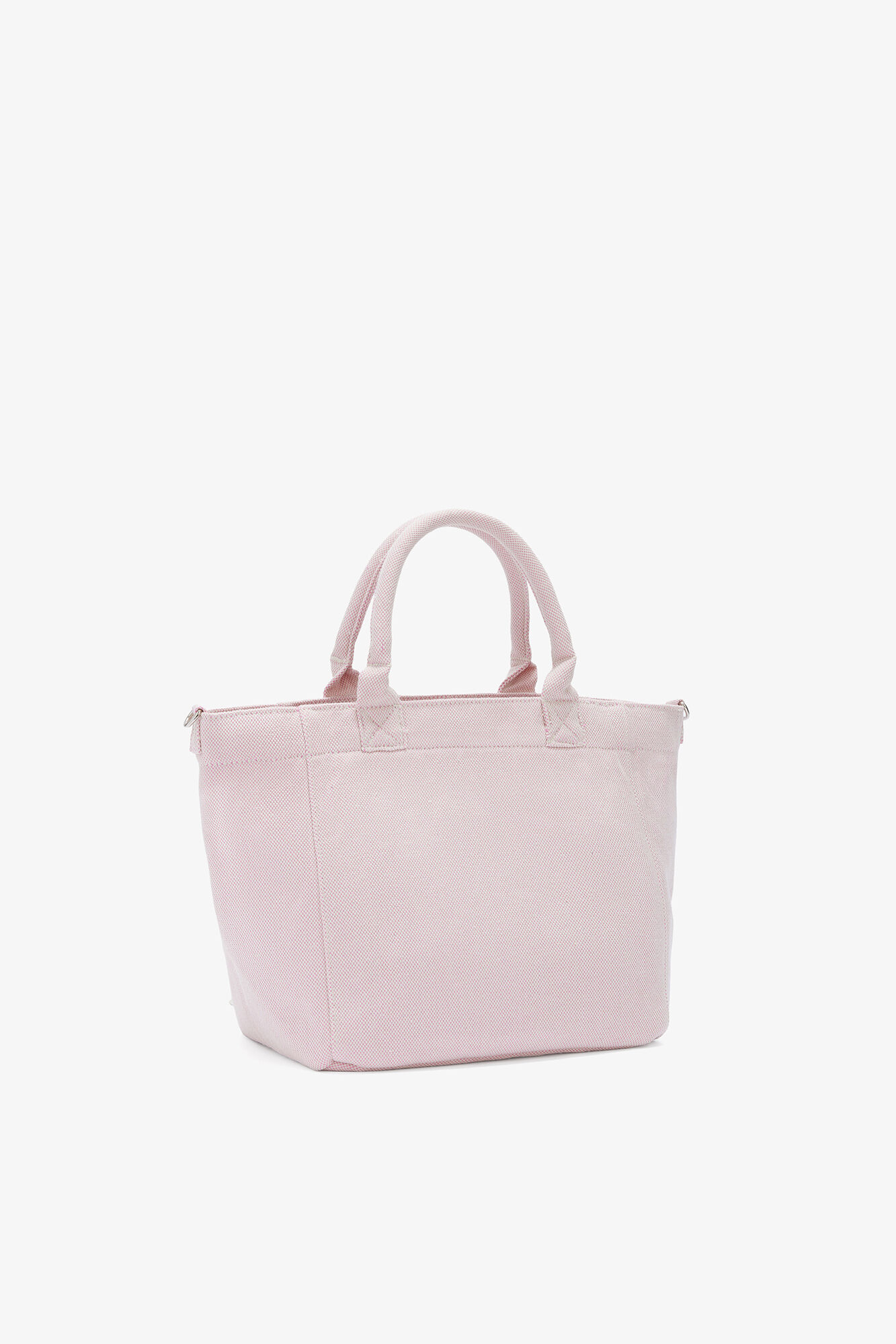 Liten toteväska i rosa, Recycled Polyester, in colour Egret - 2 - GANNI