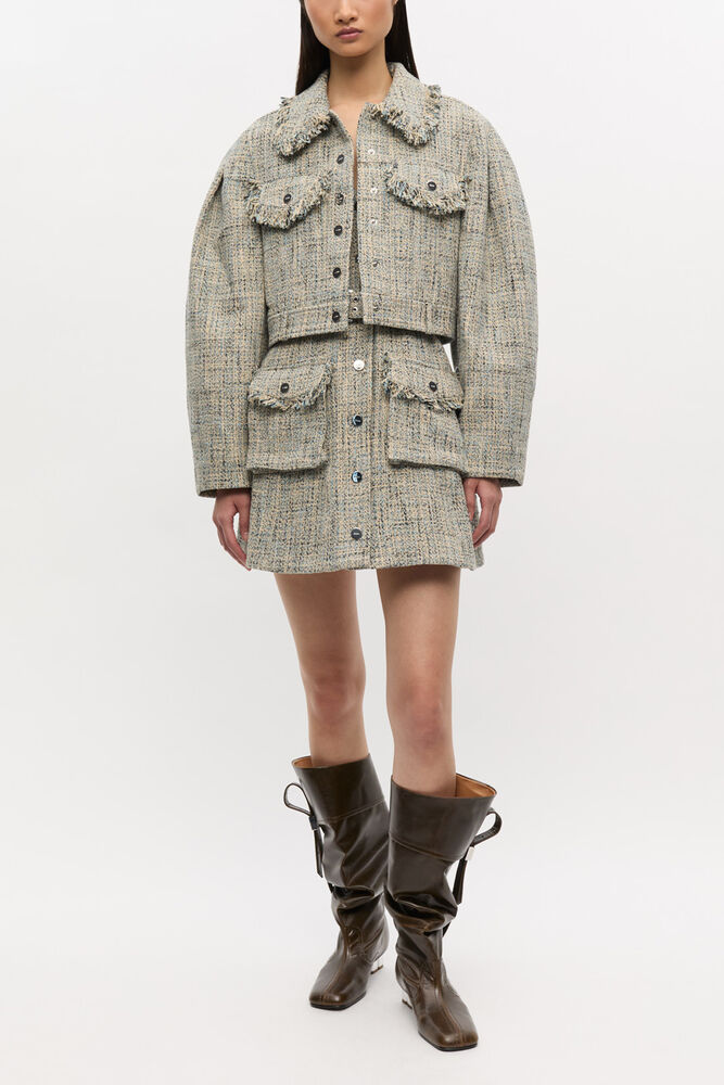 Slouchy knähöga stövlar i mörkoliv, Dark Olive