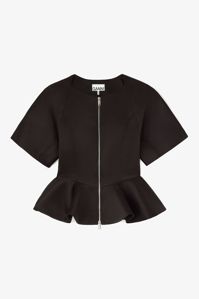 Blouse in Black Satin, Black