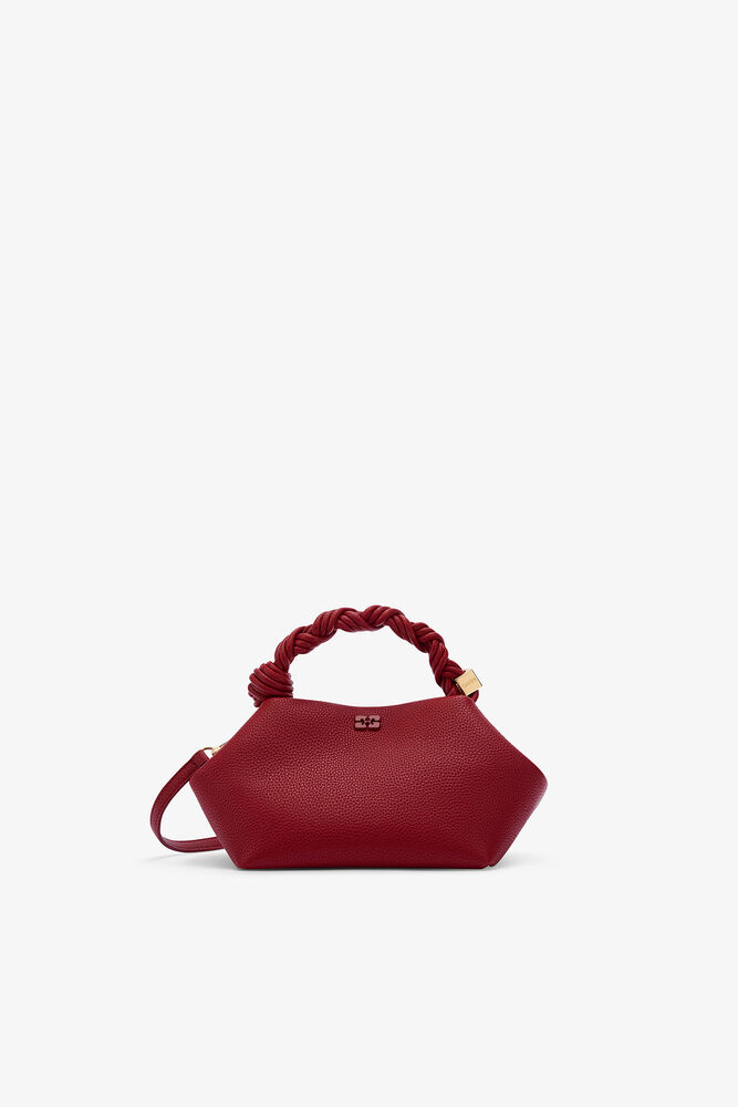Small Bou Bag in Grained Red, Red Dahlia