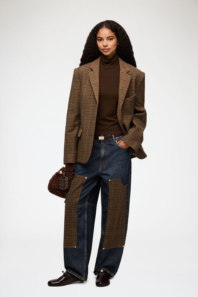 Blazer in Check Twill, Multicolour