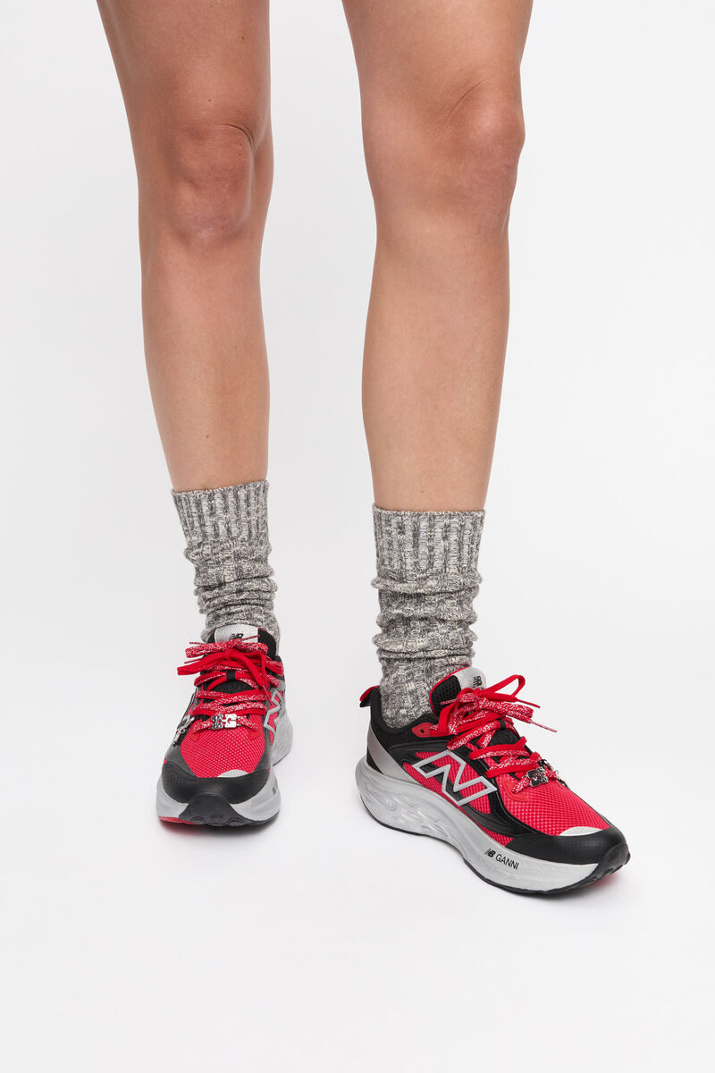GANNI x New Balance Red FFT Trainers, Recycled Polyester, in colour Racing Red - 1 - GANNI