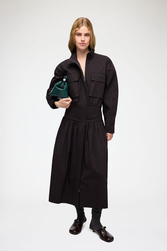 Dress in Black Cotton, Black