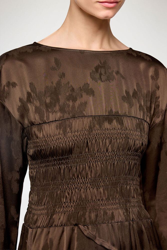 Dress in Brown Satin, Demitasse