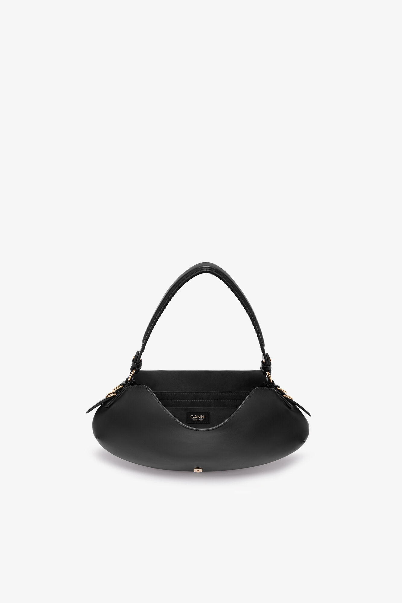 B-Kat Bag in Black, Recycled Leather, in colour Black - 3 - GANNI