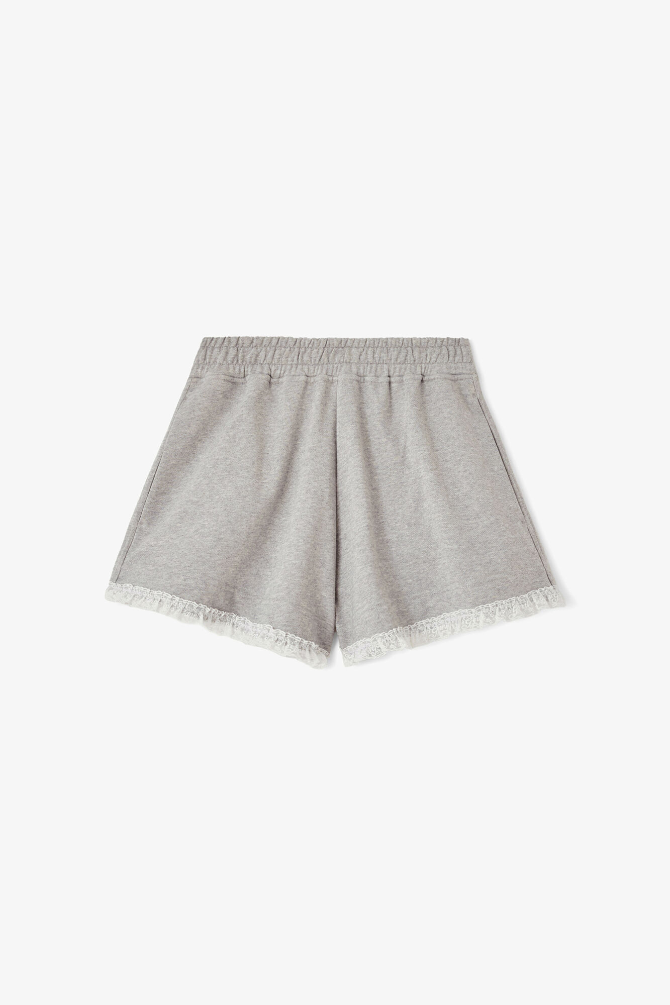 Shorts in Grey Isoli, Organic Cotton, in colour Paloma - 1 - GANNI