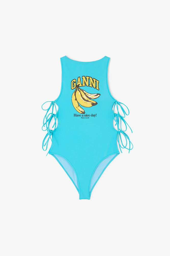 Swimsuit with Banana, Blue Curacao