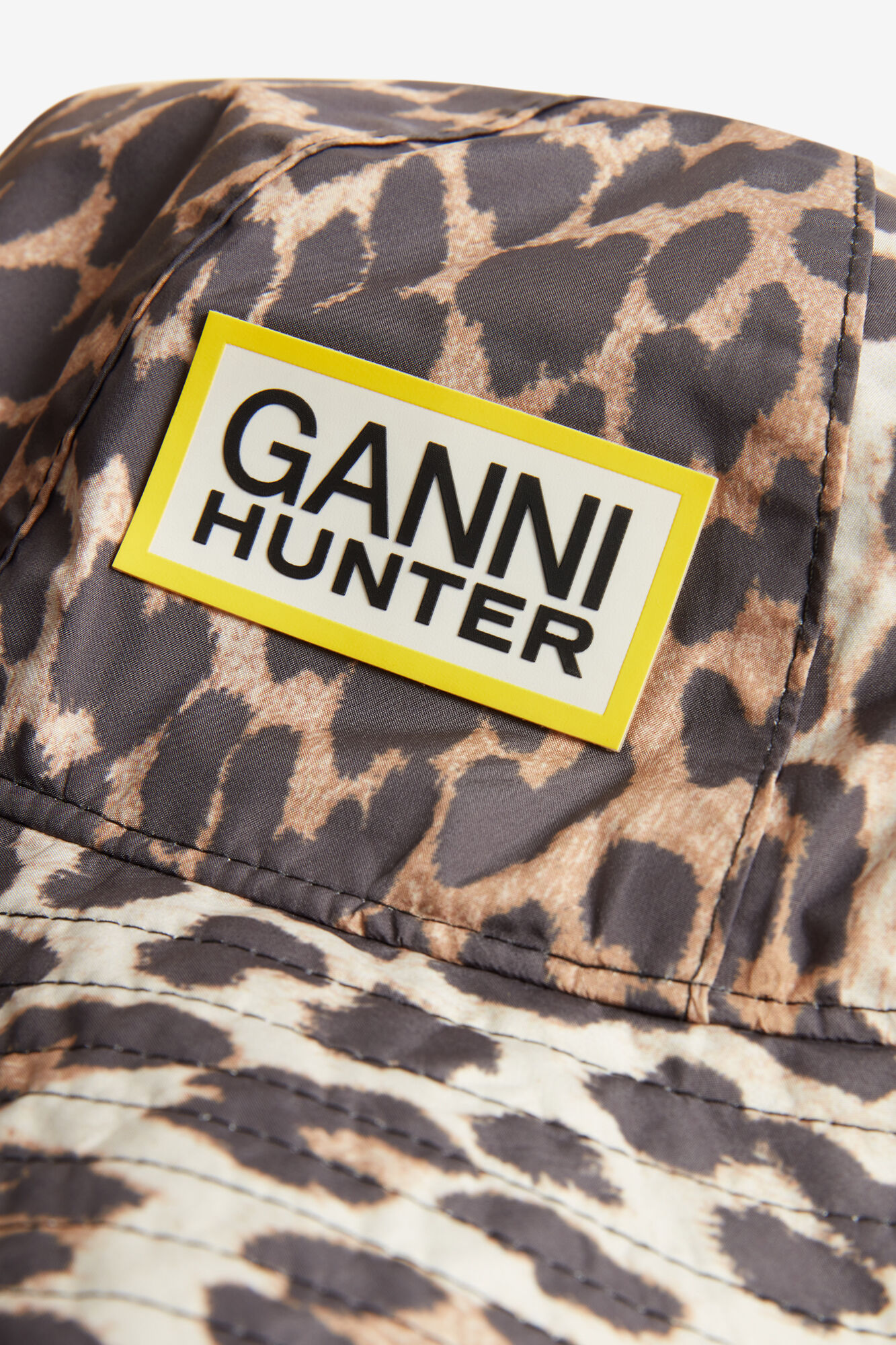 Water Resistant Bucket Hat, Recycled Polyester, in colour Almond Milk - 4 - GANNI
